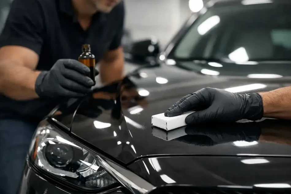 Vídeo: aplicação de vitrificação cerâmica e efeito hidrofóbico na CarHouse Curitiba
